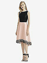 Front View Thumbnail - Cameo & Black After Six Bridesmaid Dress 6748