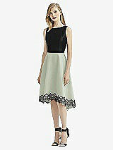 Front View Thumbnail - Celadon & Black After Six Bridesmaid Dress 6748