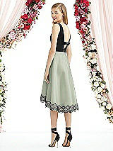 Rear View Thumbnail - Celadon & Black After Six Bridesmaid Dress 6748