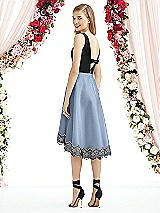 Rear View Thumbnail - Cloudy & Black After Six Bridesmaid Dress 6748