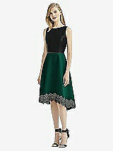 Front View Thumbnail - Hunter Green & Black After Six Bridesmaid Dress 6748