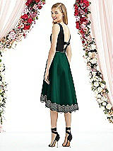 Rear View Thumbnail - Hunter Green & Black After Six Bridesmaid Dress 6748