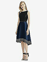 Front View Thumbnail - Midnight Navy & Black After Six Bridesmaid Dress 6748