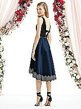 Rear View Thumbnail - Midnight Navy & Black After Six Bridesmaid Dress 6748