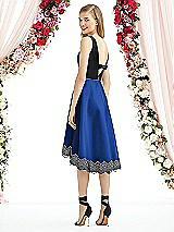 Rear View Thumbnail - Sapphire & Black After Six Bridesmaid Dress 6748