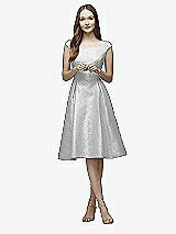 Front View Thumbnail - Metallic Silver Lela Rose Bridesmaid Style LR228