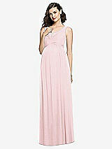 Front View Thumbnail - Ballet Pink Sleeveless Notch Maternity Dress