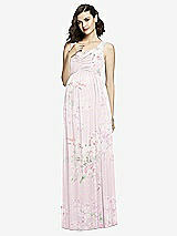 Front View Thumbnail - Watercolor Print Sleeveless Notch Maternity Dress