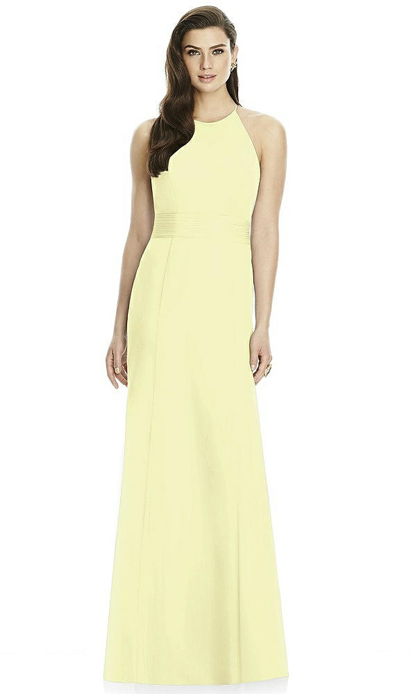 Back View - Butter Yellow Dessy Bridesmaid Dress 2990