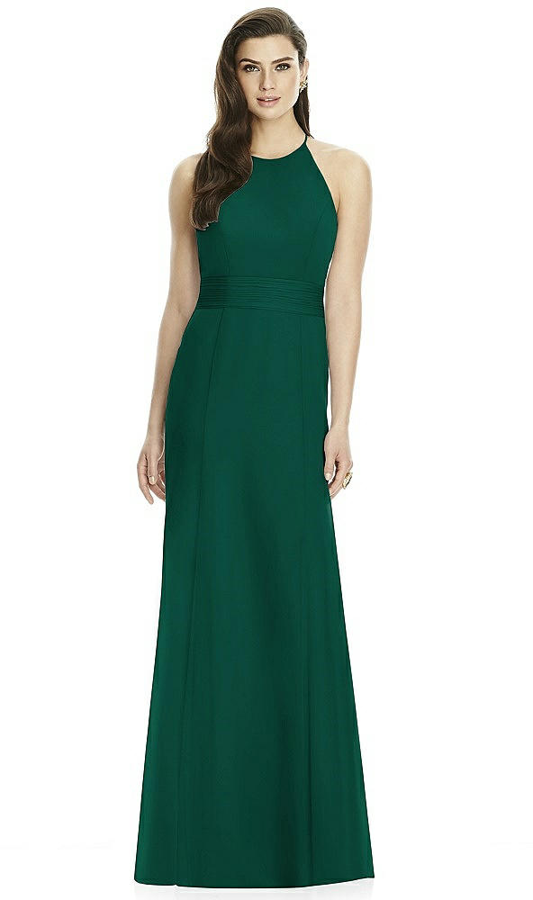 Back View - Hunter Green Dessy Bridesmaid Dress 2990