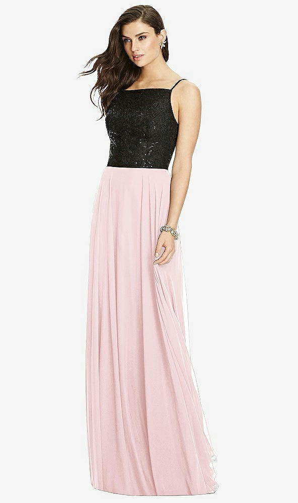 Front View - Ballet Pink Chiffon Maxi Skirt