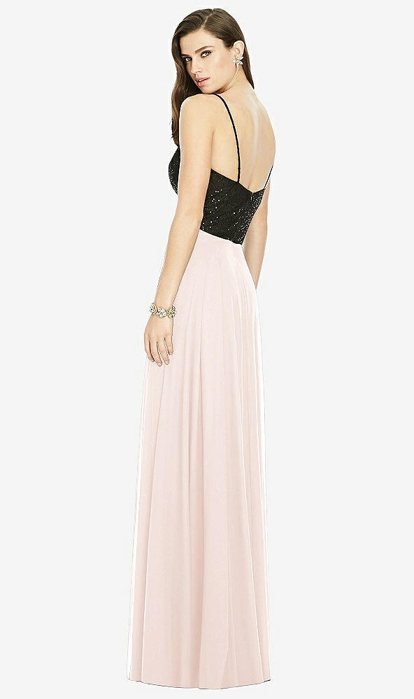 Back View - Blush Chiffon Maxi Skirt