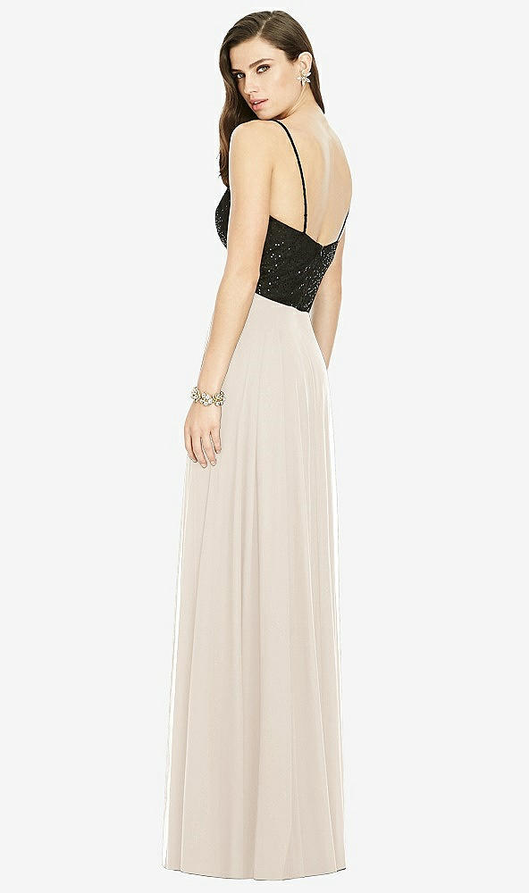 Back View - Oat Chiffon Maxi Skirt