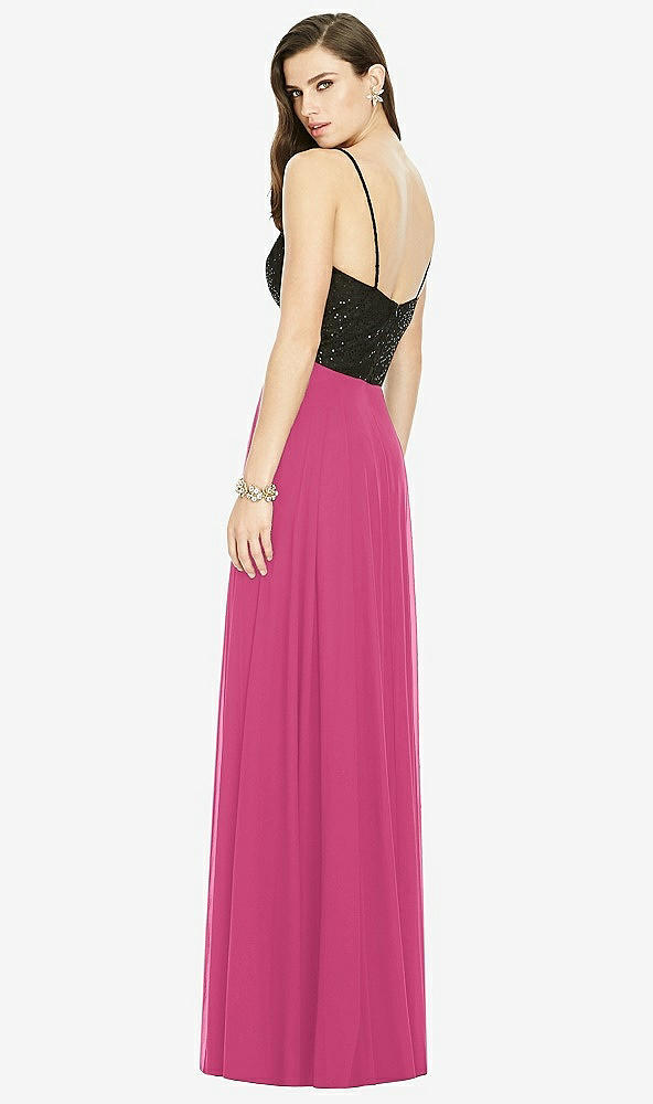 Back View - Tea Rose Chiffon Maxi Skirt