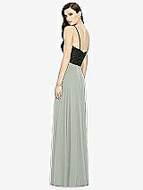 Rear View Thumbnail - Willow Green Chiffon Maxi Skirt