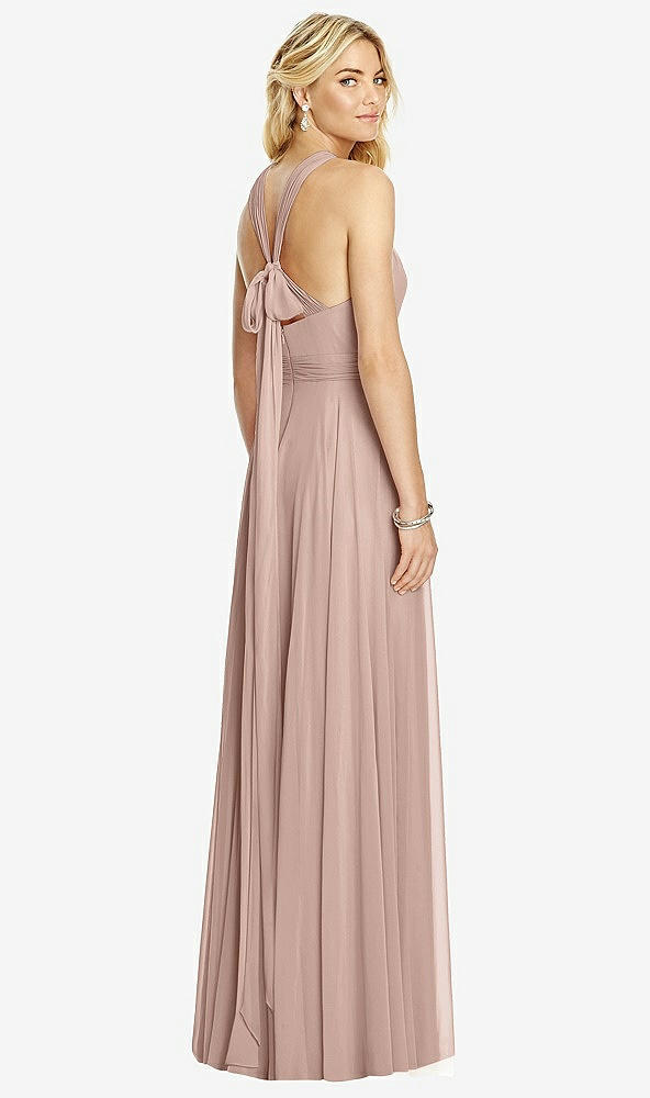 Back View - Neu Nude Cross Strap Open-Back Halter Maxi Dress