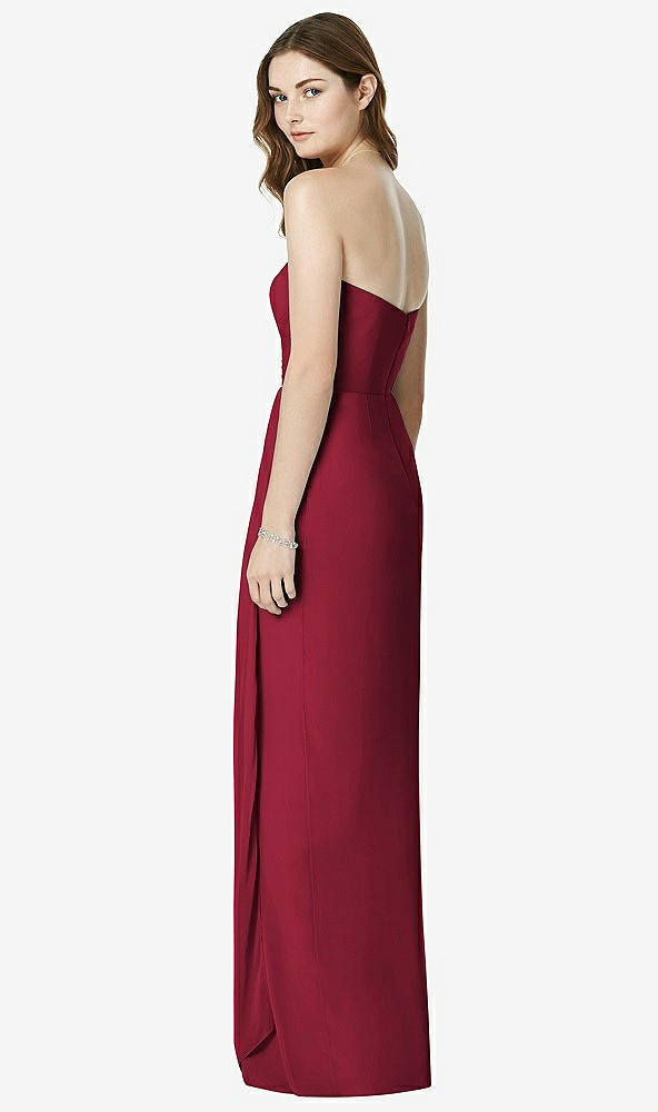 Back View - Burgundy Bella Bridesmaids Dress BB102