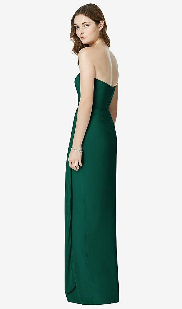 Back View - Hunter Green Bella Bridesmaids Dress BB102