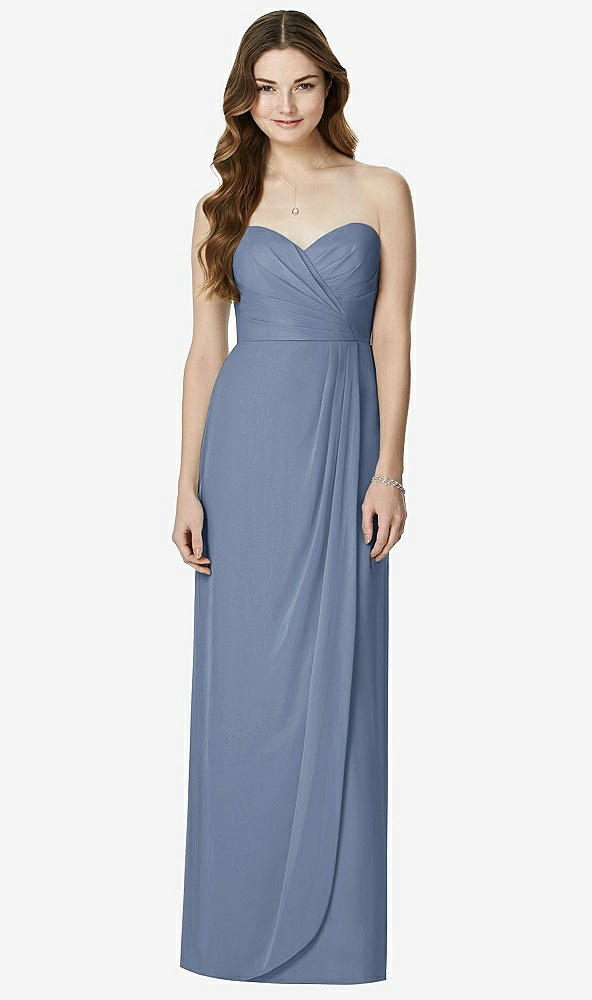 Front View - Larkspur Blue Bella Bridesmaids Dress BB102