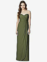 Front View Thumbnail - Olive Green Bella Bridesmaids Dress BB102