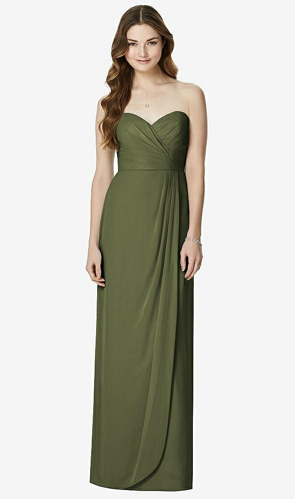 Front View - Olive Green Bella Bridesmaids Dress BB102