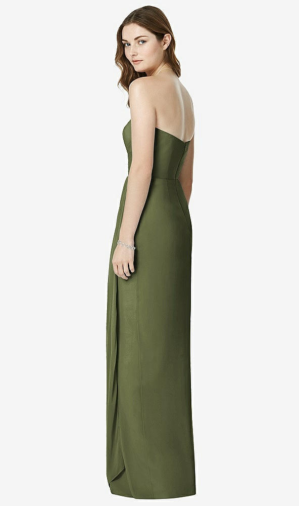 Back View - Olive Green Bella Bridesmaids Dress BB102