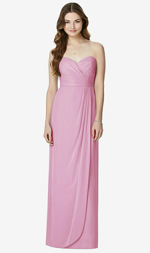 Front View - Powder Pink Bella Bridesmaids Dress BB102