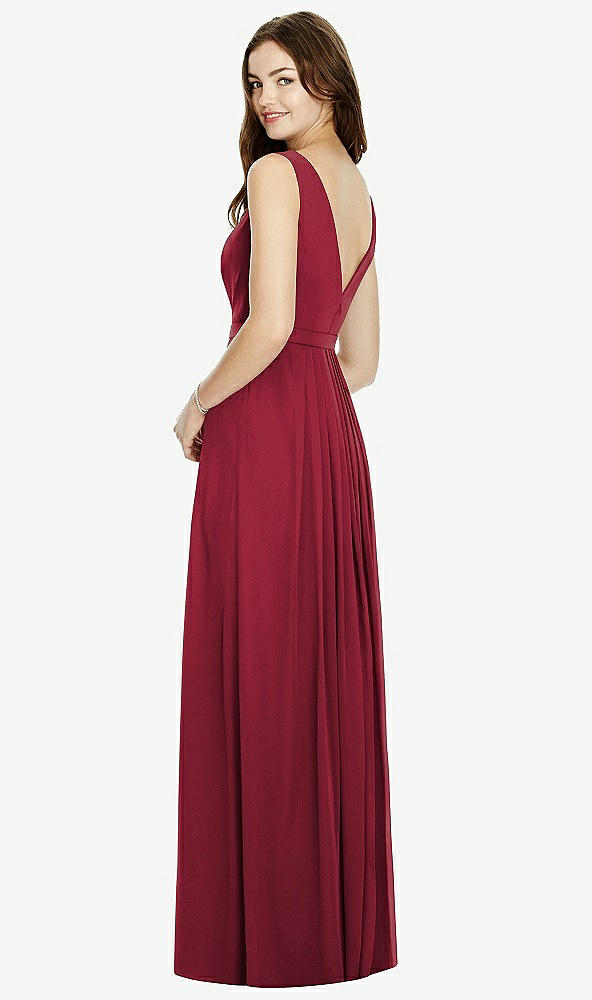 Back View - Burgundy Bella Bridesmaids Dress BB103