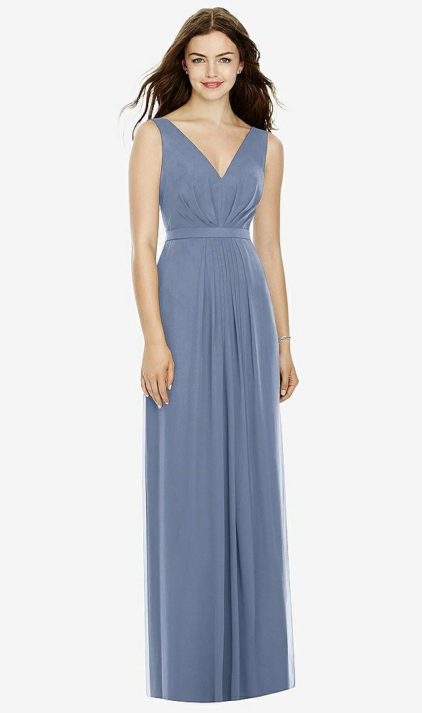 Front View - Larkspur Blue Bella Bridesmaids Dress BB103