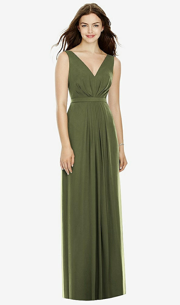 Front View - Olive Green Bella Bridesmaids Dress BB103