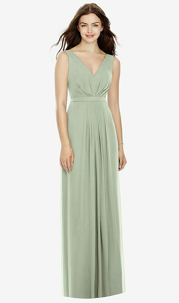 Front View - Sage Bella Bridesmaids Dress BB103