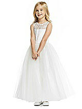 Front View Thumbnail - Ivory & Ivory Flower Girl Dress FL4052