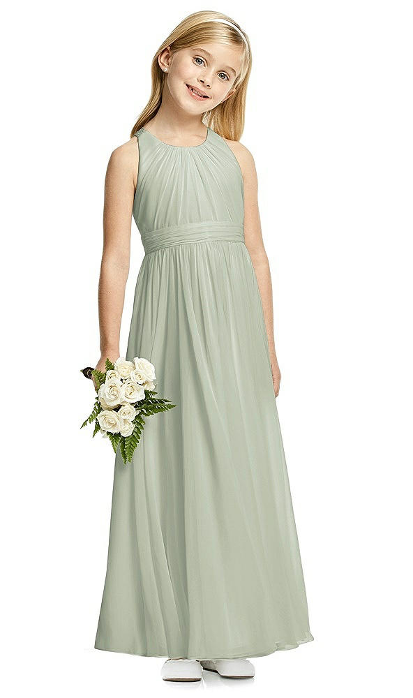 Front View - Celadon Flower Girl Dress FL4054