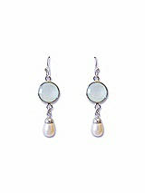 Front View Thumbnail - Aqua Pearly Aqua Chandelier Earrings