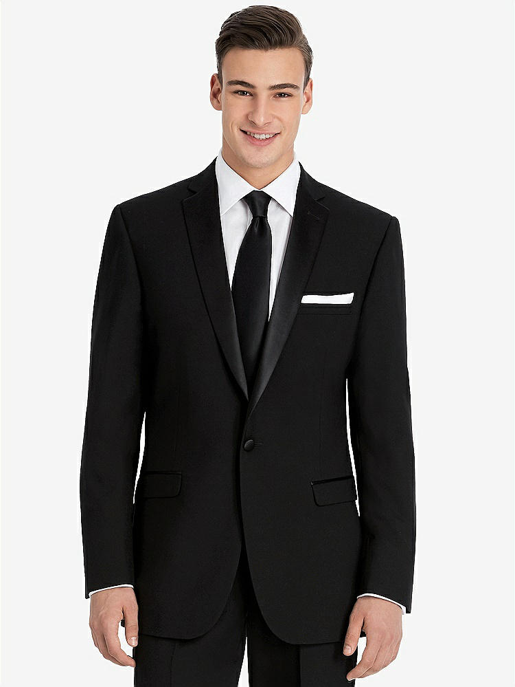 Front View - Black Slim Notch Collar Tuxedo Jacket - The Dylan by After Six