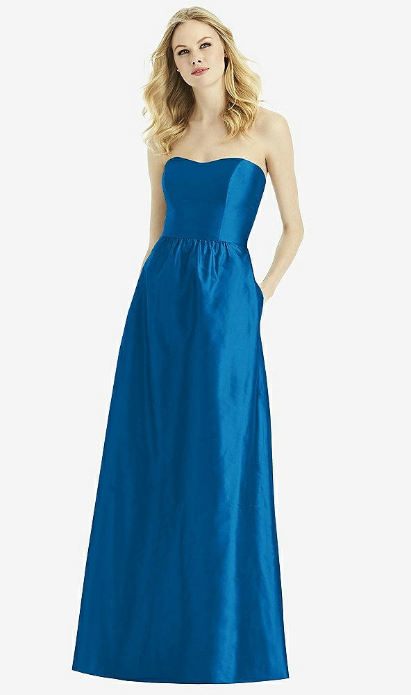 Front View - Cerulean After Six Bridesmaid Dress 6772