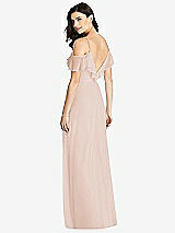 Rear View Thumbnail - Cameo Ruffled Cold-Shoulder Chiffon Maxi Dress