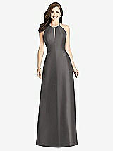 Rear View Thumbnail - Caviar Gray Bella Bridesmaids Dress BB115