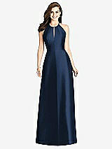 Rear View Thumbnail - Midnight Navy Bella Bridesmaids Dress BB115