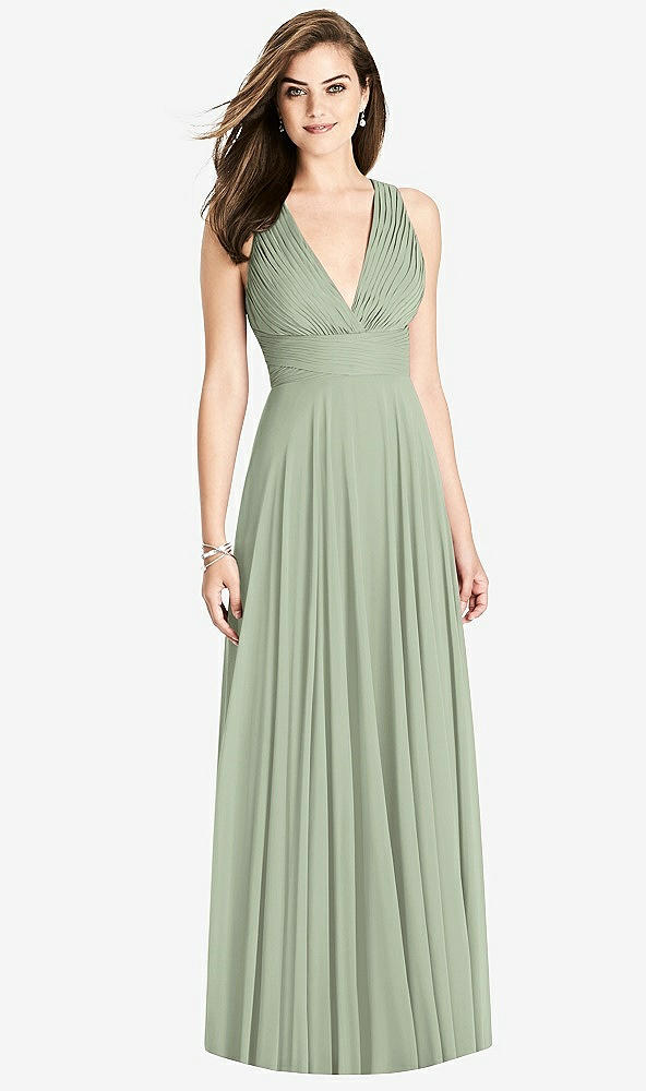 Front View - Sage Bella Bridesmaids Dress BB117