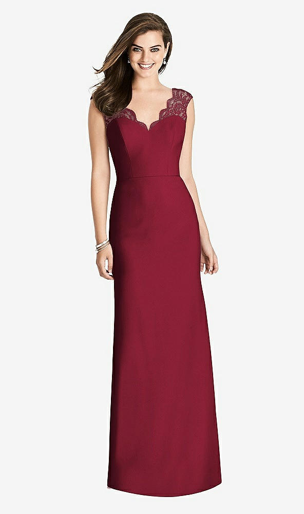 Back View - Burgundy Bella Bridesmaids Dress BB118