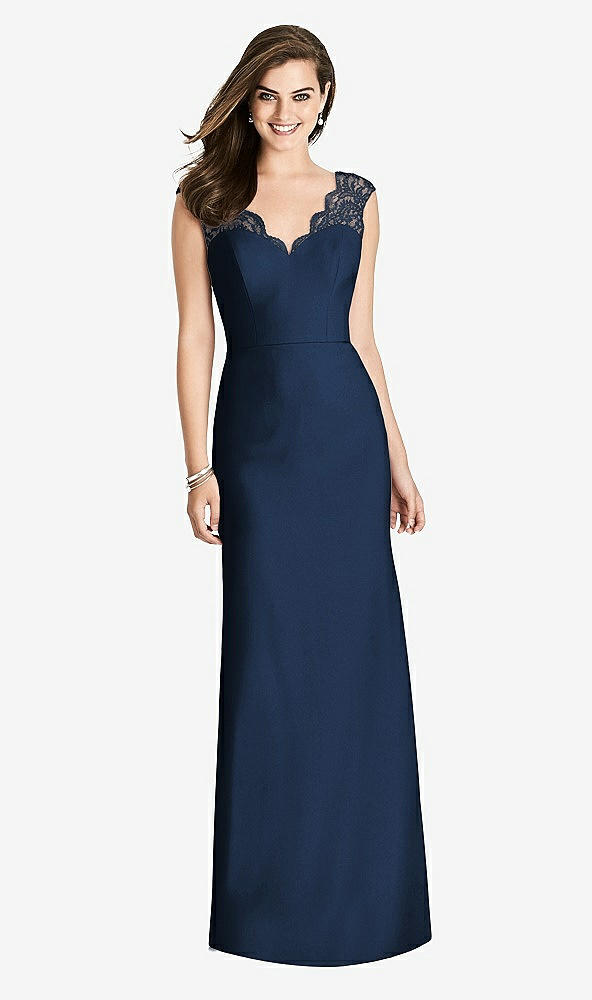 Back View - Midnight Navy Bella Bridesmaids Dress BB118