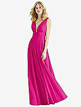 Front View Thumbnail - Think Pink & Light Nude Bella Bridesmaids Dress BB109