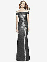 Front View Thumbnail - Stardust Mermaid Maxi Sequin Cap Sleeve Dress