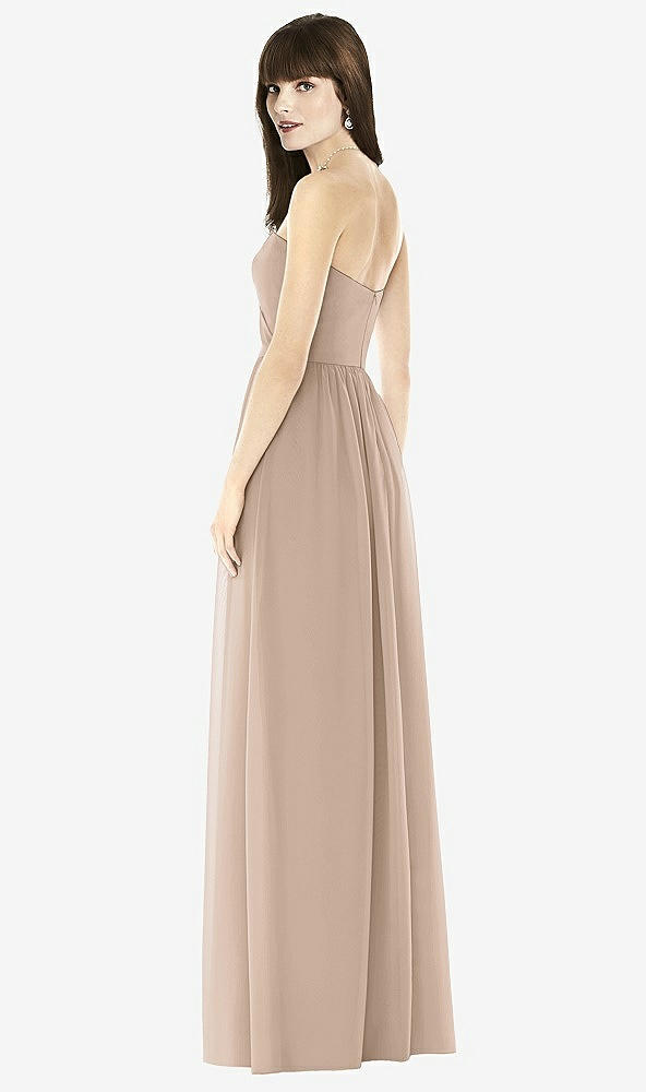 Back View - Topaz Sweeheart Chiffon Natural Waist Dress