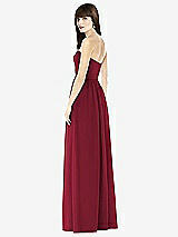 Rear View Thumbnail - Burgundy Sweeheart Chiffon Natural Waist Dress