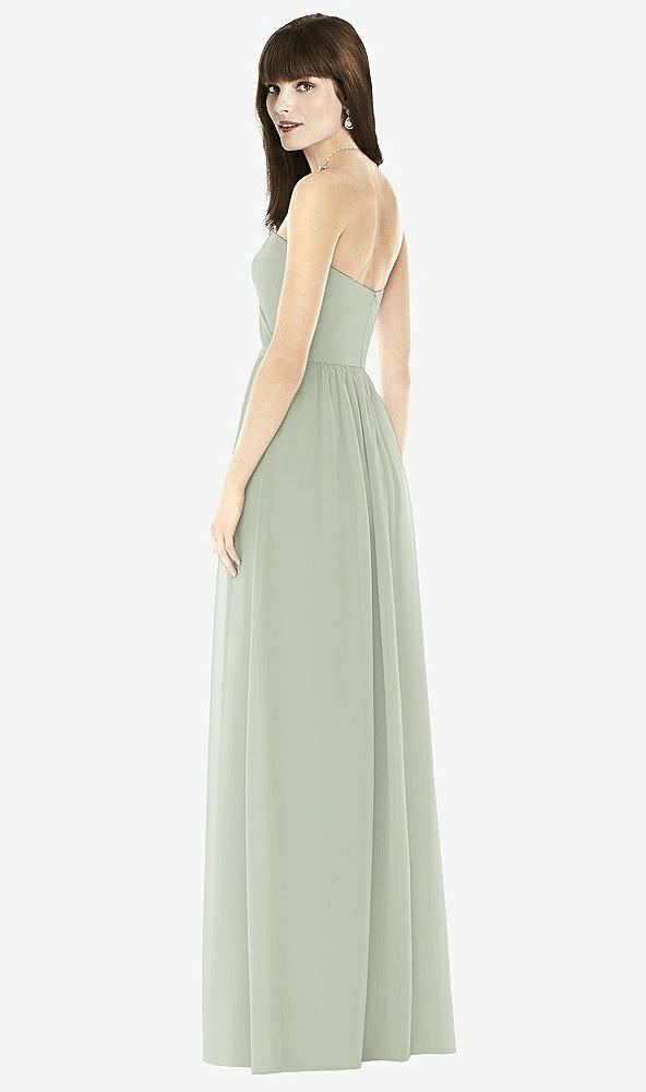 Back View - Celadon Sweeheart Chiffon Natural Waist Dress