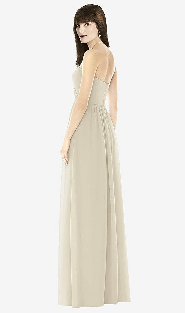 Back View - Champagne Sweeheart Chiffon Natural Waist Dress