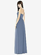 Rear View Thumbnail - Larkspur Blue Sweeheart Chiffon Natural Waist Dress