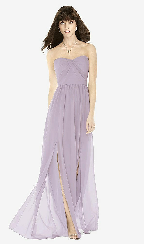 Front View - Lilac Haze Sweeheart Chiffon Natural Waist Dress